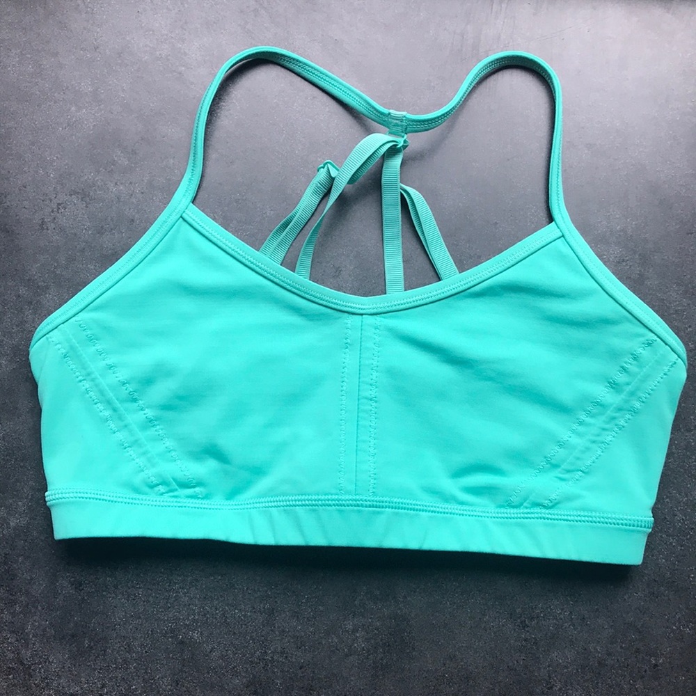 Teal Lululemon sports bra size 4